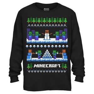 New! Minecraft Snowball Fight Long Sleeve T-Shirt